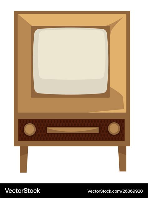 Tv Set 50s Retro Device In 1950s Style Royalty Free Vector