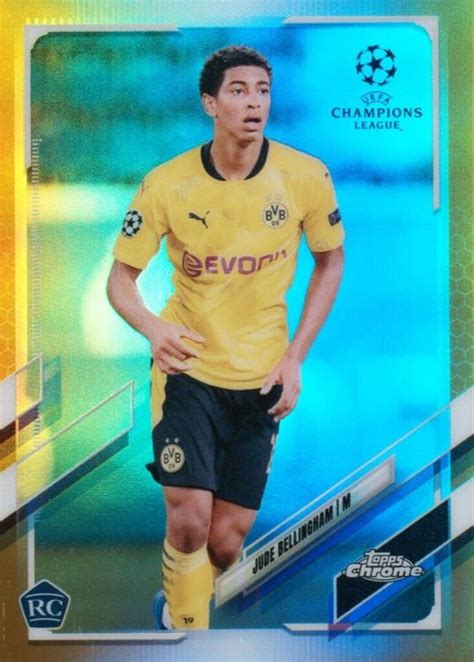 Jude Bellingham 2020 Topps Chrome UEFA Champions League 68 Gold