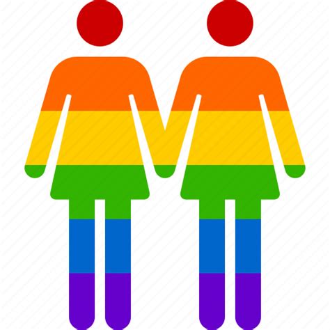 Couple Gay Homosexual Lesbian Lgbt Marriage Rainbow Icon