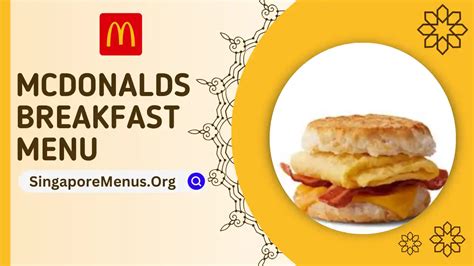 MCDONALDS BREAKFAST MENU SINGAPORE PRICES 2024