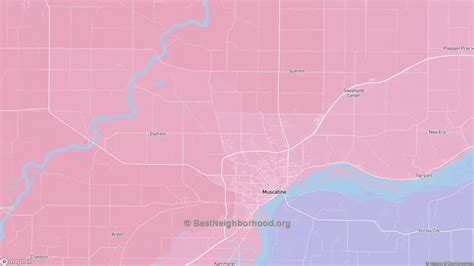 Muscatine County, IA Political Map – Democrat & Republican Areas in ...