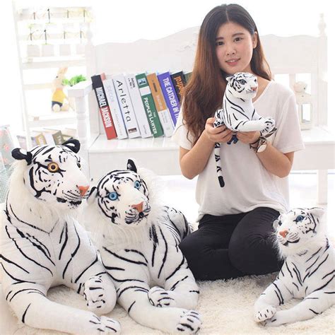 White Tiger Stuffed Animals Lifelike Tiger Wholesale Retail