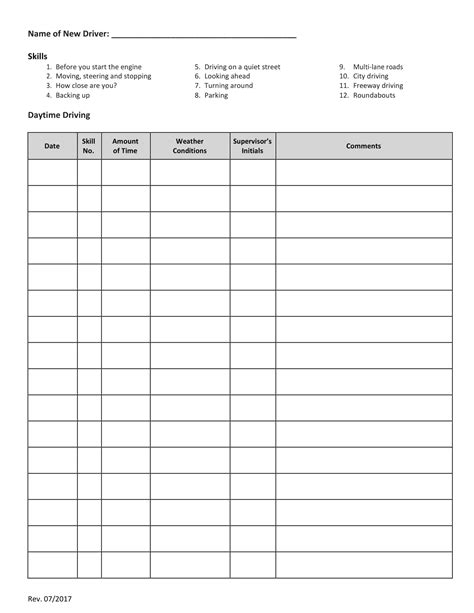 Free Printable Drivers Daily Log Book Templates Excel Pdf Example