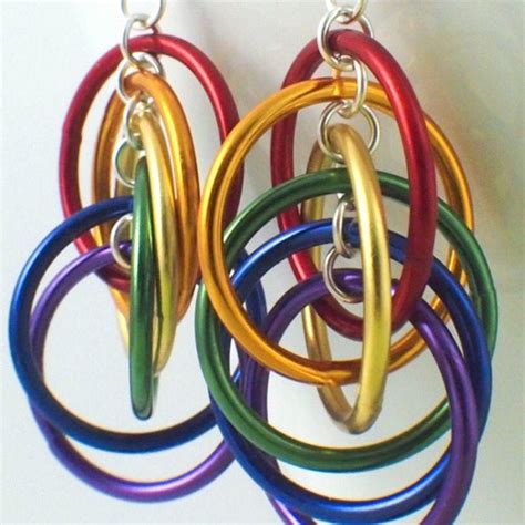 Rainbow Spiral Hoops Earrings Kit Colorful Easy And Perfect Etsy