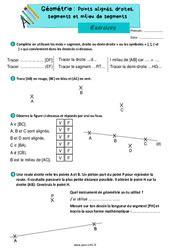 Exercice Point Droite Et Segment 4eme Primaire