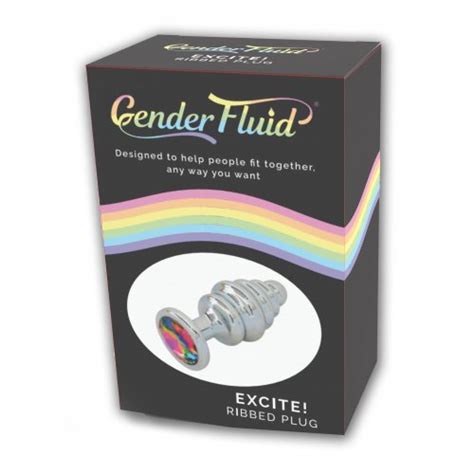 Gender Fluid Excite Ribbed Aluminum Gem Plug Sex Toy Hotmovies