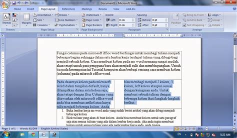 Cara Membuat Kolom Di Word