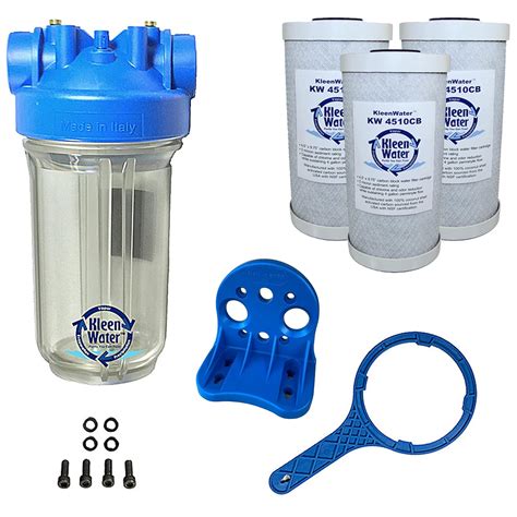 Kleenwater Premier Chlorine Whole House Water Filter System 1 Inch Inletoutlet