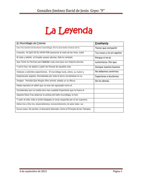 Leyenda PDF Descarga Gratuita