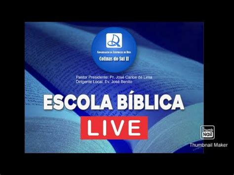 Escola Bíblica Lição 10 O Senhor Jesus cura hoje YouTube