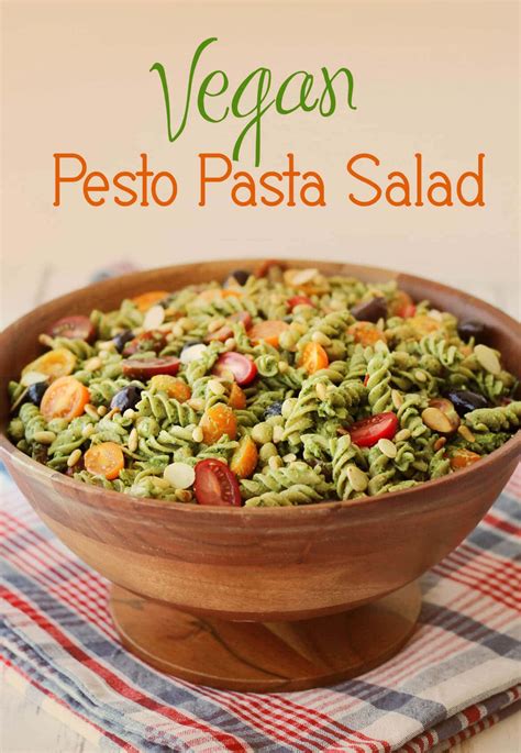 Vegan Pesto Gluten Free Pasta Salad Healthy Potluck Recipe