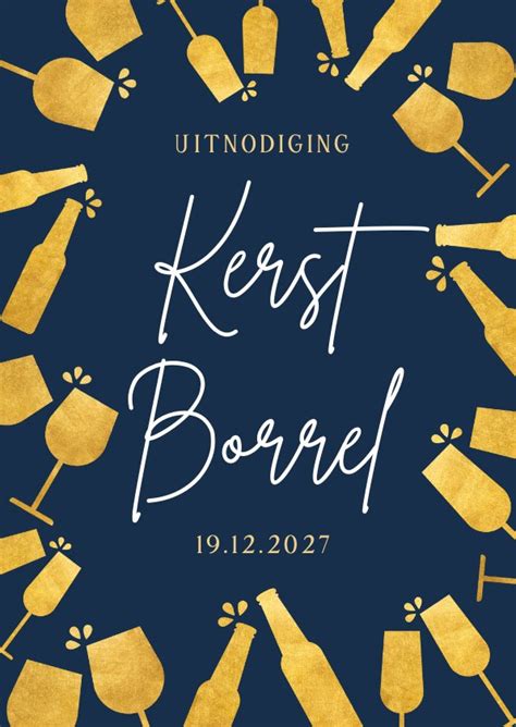 Uitnodiging Zakelijke Kerstborrel Met Bier En Kaartje Go