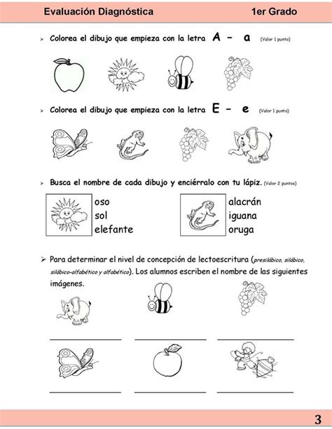 EVALUACIÓN DIAGNOSTICA 1º y 2º primaria Imagenes Educativas Grado