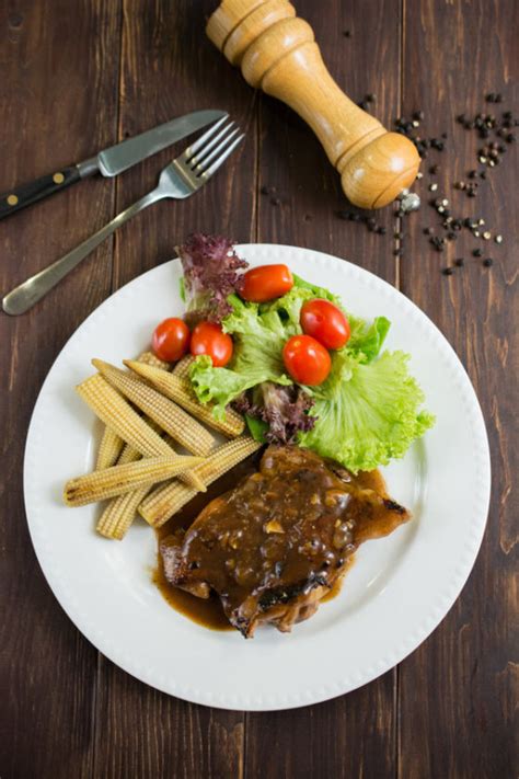 Chicken Chop With Black Pepper Sauce Wok And Skillet