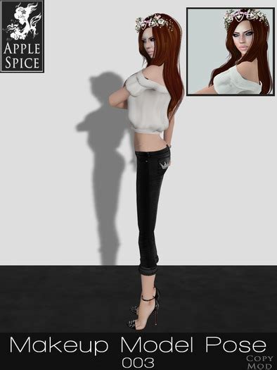 Second Life Marketplace Apple Spice Makeup Model Pose 003