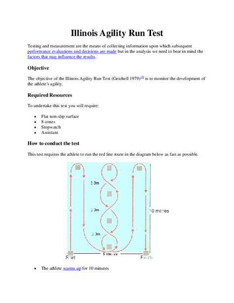 (DOC) Illinois Agility Run Test