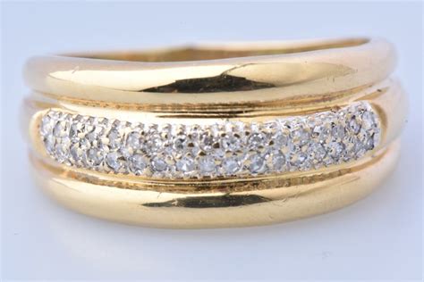 18 Kt Yellow Gold Ring Diamond Catawiki