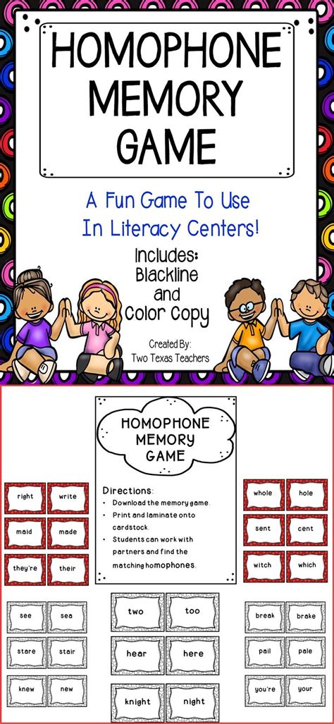 Homophones Games Printable - Printable Word Searches