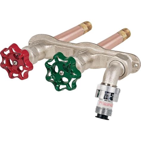 PRIER Hot And Cold Frost Proof Wall Hydrant With MIP X SWT C D The Home Depot
