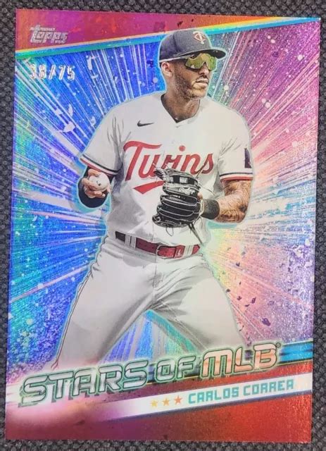 CARLOS CORREA 2024 Topps Series 2 étoiles de la MLB SMLB 49 rouge 75