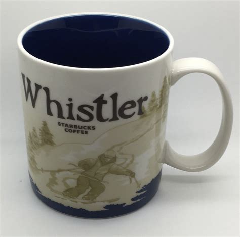 Starbucks Coffee Mug Whistler Global Icon Series Canada Ski Mountain 16