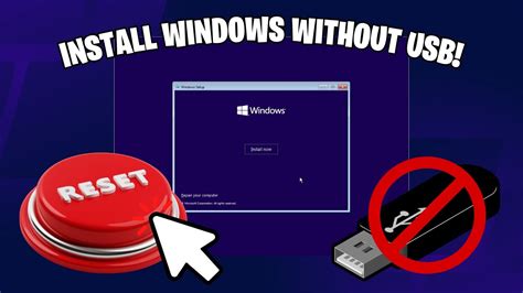 How To Install Windows Without CD DVD Or USB Flash Drive YouTube