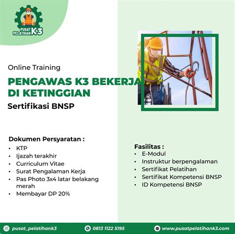 Pengawas K Bekerja Di Ketinggian Pusat Pelatihan K