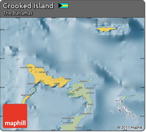 Free Savanna Style Map of Crooked Island