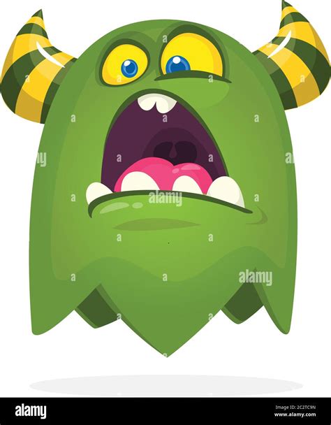 Cartoon angry monster. Halloween illustration of scary monster Stock Vector Image & Art - Alamy