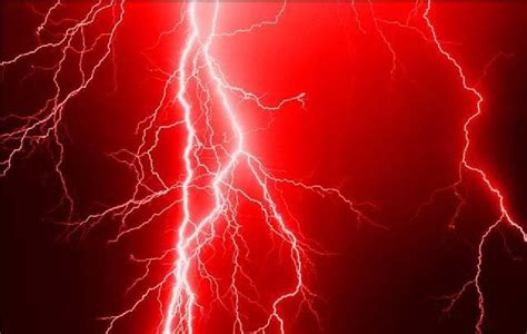 Red Lightning Storm Background