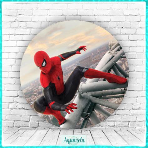 Painel Homem Aranha Play 120 Cm Diametro Aquarela