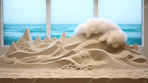 Premium Photo A Photo Of A Kinetic Sand Art Installation Beach Backdrop