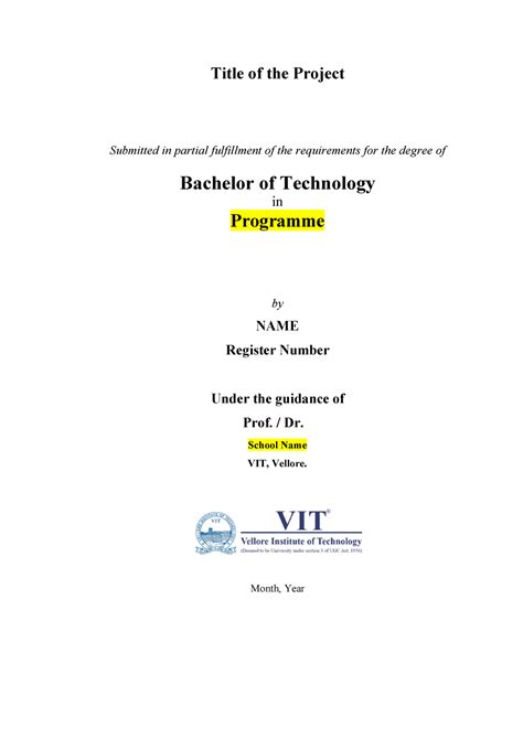 Capstone Project Report Format Title Of The Project Submitted In