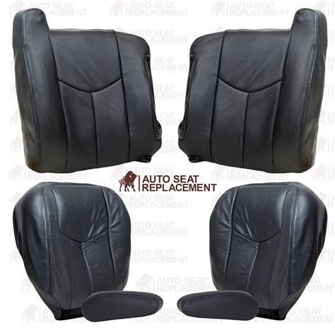 2003 2004 2005 2006 2007 Chevy Silverado And Sierra Leather Seat Covers Dark Gray New For Sale