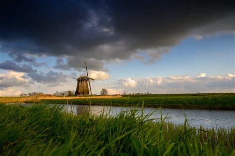 Windmill sunset stock image. Image of alternative, blow - 16371513