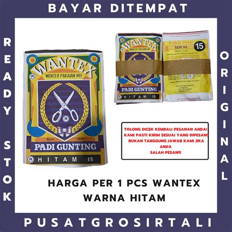 Jual Wantex Pewarna Pakaian Wantex Padi Gunting HITAM Pewarna Kain