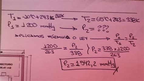 Hallar la presión final de una masa gaseosa que pasa de la temperatura