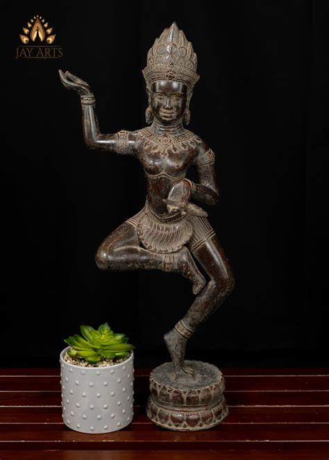 Apsara Statue Antique Khmer Bronze Apsara Angkor Wat Dancing Apsara