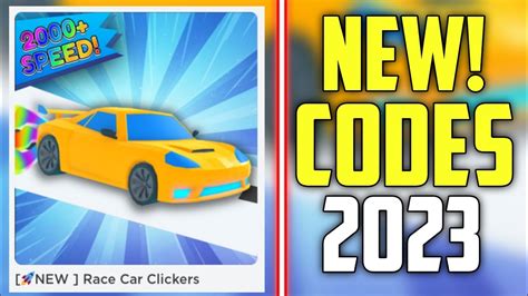 HURRY NEW RACE CAR CLICKERS CODES 2023 YouTube