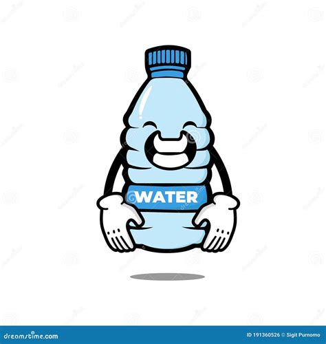 Personnage De Dessin Animé Mignon De Bouteille Mascotte D eau Minérale