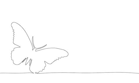 Illustration Vectorielle Continue D Une Ligne De Papillon Dessin La