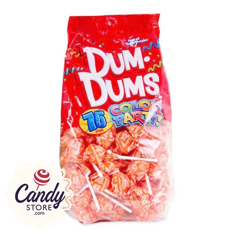 Orange Dum Dums Lollipops 75ct