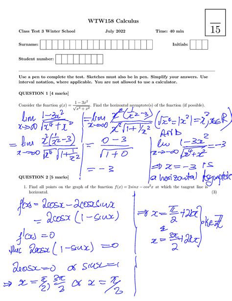 Ct 3 Ws Memo Class Test Memos That Were Written In Wtw 158 Winter