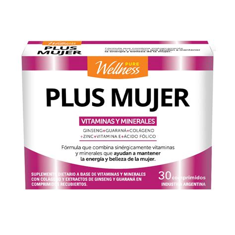 Suplemento Dietario Pure Wellness Energizante Mujer Plus X 30 Un Farmacity