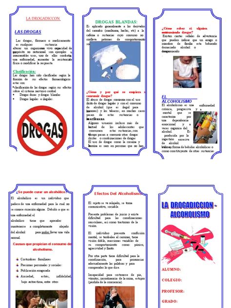 Triptico De Las Drogas 8 Pdf Drogas La Dependencia De Sustancias