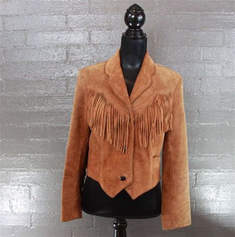 Vintage S Fringe Brown Leather Jacket By Ms Pioneer With Images