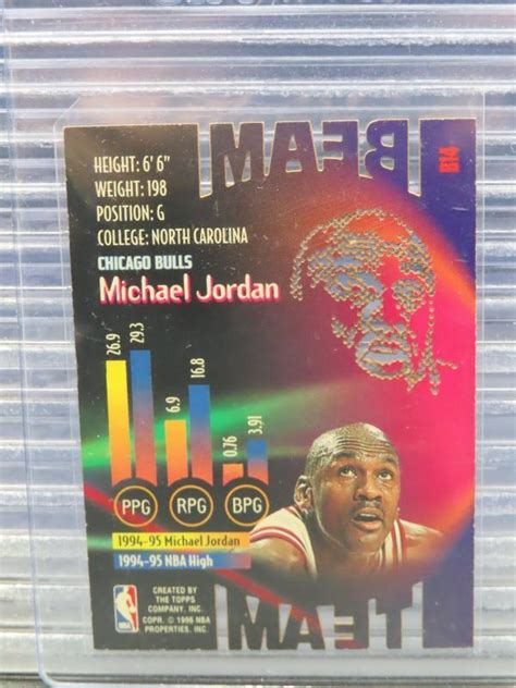 Topps Stadium Club Michael Jordan Beam Team B Chicago Bulls