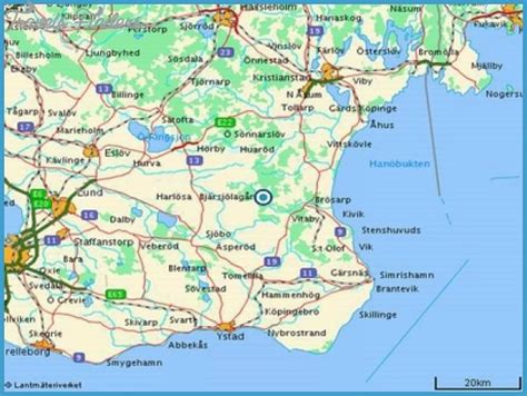 Ystad Sweden Map - TravelsFinders.Com