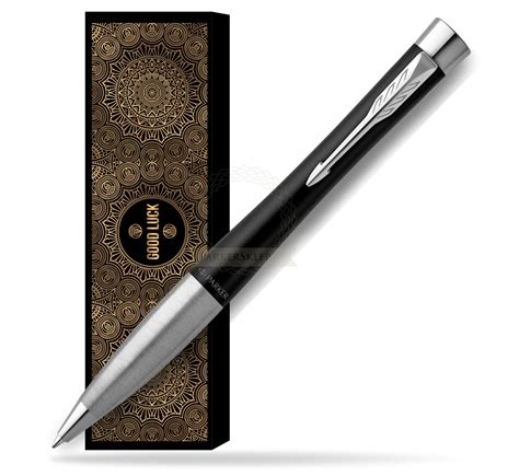 Parker Urban Twist Muted Black CT Ballpoint Pen In Cover Oriental