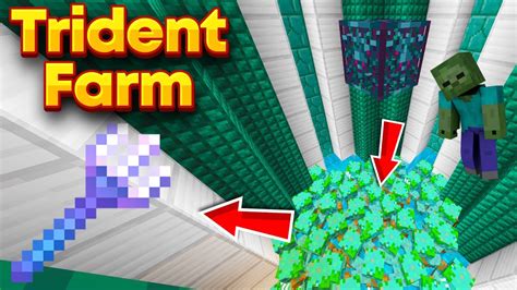 Minecraft Bedrock The BEST Trident And Drowned XP Farm Tutorial MCPE